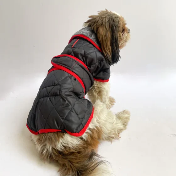 Reversible Quilted Jacket (Grey & Black) for Dogs & Cats