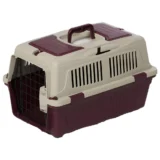 Closed Top Carrier Box for Dogs and Cats (Dark Red)