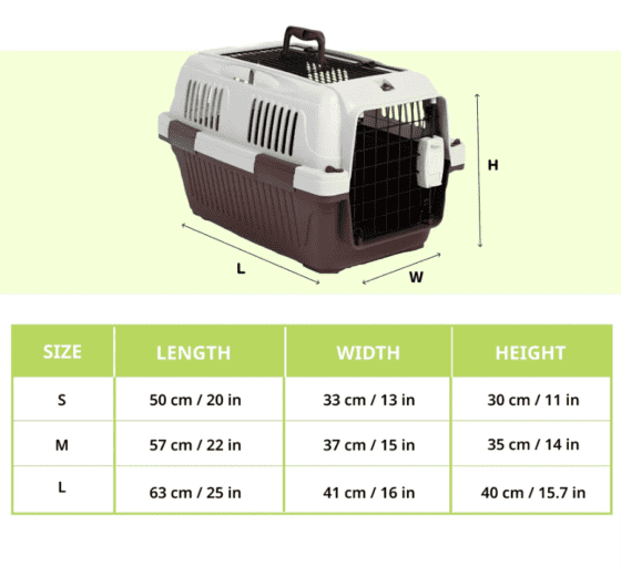 Closed Top Open Grill Carrier Box for Dogs and Cats